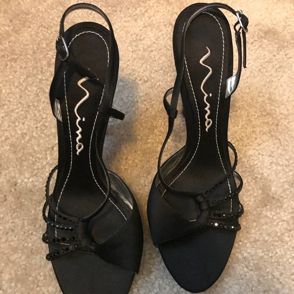 Nina black sandals. Worn a couple of times